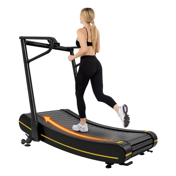 Caminadora Curva Altera TRACKER Mecánica Sin Motor Soporta 180 kg con Monitor
