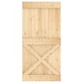 thumbnail image 5 of vidaXL NARVIK 39.4"x82.7" Solid Pine Wood Sliding Barn Door, Natural Brown, No Hardware Kits, 5 of 10