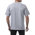 thumbnail image 3 of Pro Club Men's 3-Pack Heavyweight Cotton Short Sleeve Crew Neck T-Shirt, Heather Gray, Small, 3 of 6