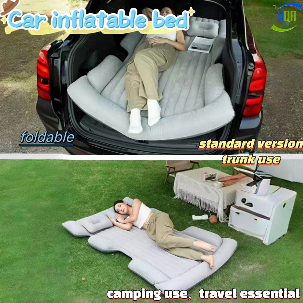 Car inflatable bed, foldable, camping use, travel essential, standard version, trunk use