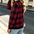 thumbnail image 6 of Mifsaly Womens Plaid Bomber Jacket Cropped Zip Up Flannel Coat Ribbed Cuffs Fall Winter Warm Going Out Street Urban Outerwear with Pockets, 6 of 7