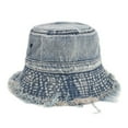 thumbnail image 1 of Sombrero de pescador de mezclilla vieja lavada retro con circunferencia de 56-58 cm, sombrero de lavabo para verano para hombres y mujeres, 1 of 6