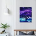 thumbnail image 4 of JRXY Canvas Wall Decor For Bedroom Frame Wall Art For Living Room Purple Tree Wall Artworks Inspiration Wall Pictures For Office Modern Aurora Prints Dining room Decorations 16x20 in, 4 of 5