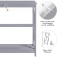 thumbnail image 6 of Console Table for Entryway, 2 Tier Narrow Sofa Table Bookshelf Accent Tables w/Storage Shelf, Living Room Entry Hall Foyer Tables Furniture, Grey, 6 of 17