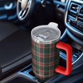 thumbnail image 6 of Green and Red Christmas Plaid Pattern Tumbler with Handle and Lid,40oz Double Wall Vacuum Insulated Tumbler,Cups Gift for Women and Men, 6 of 7