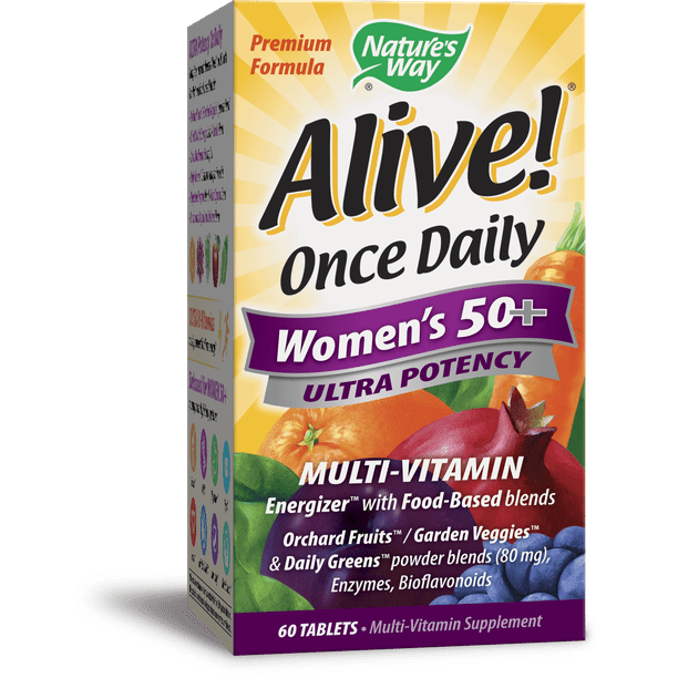 Alive! Women's Age 50+ Ultra Potency Multivitamin Tablets, 60 Count