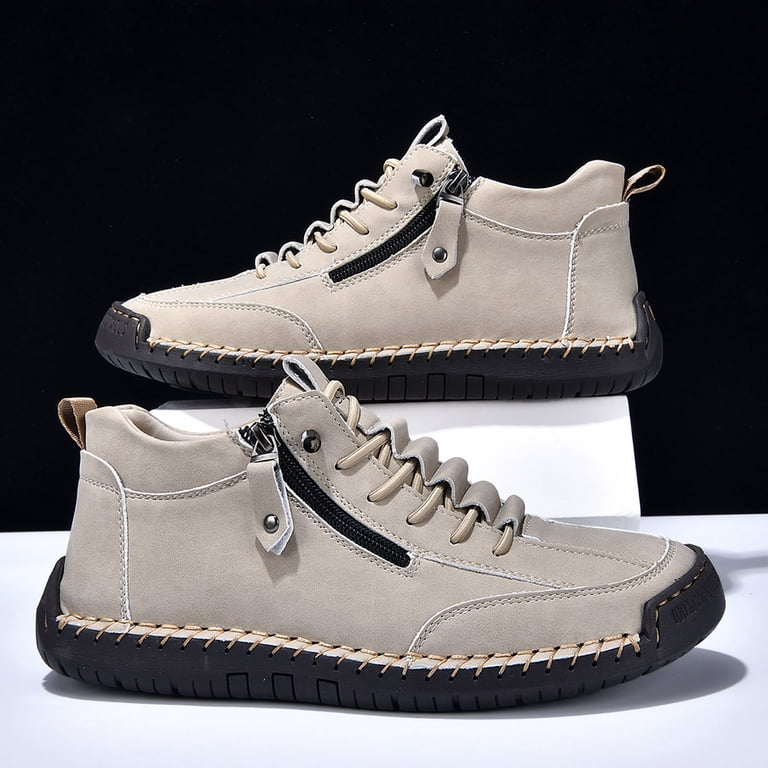 Mens Chukka Boots Non Slip Casual Leather Shoes Lightweight  display picture 1