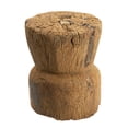 thumbnail image 2 of 14 Inch Stool Table, Rustic Style, Tree Log Design, Distressed Wood Brown, Saltoro Sherpi, 2 of 5