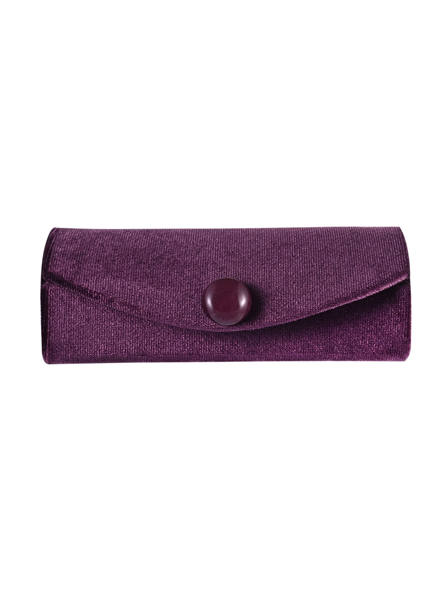 Scenario Women's Curved Faux Velvet Jewelry Organizer, Purple