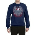 thumbnail image 2 of Wild Bobby, Live To Ride Motto Motorcylce Club Cars and Trucks Unisex Crewneck Graphic Sweatshirt, Navy, Large, 2 of 3
