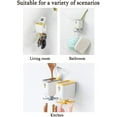 thumbnail image 4 of 2pcs Storage Rotating Rack,Wall-Mounted Cutlery Rack Dry Drain Basket,6-Jaw 360Rotating Hook,Powerful Weighing,Seamless Paste, 4 of 5