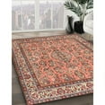 thumbnail image 3 of Ahgly Company Machine Washable Indoor Square Traditional Brown Red Area Rugs, 3' Square, 3 of 7