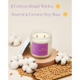 thumbnail image 4 of M&SENSE Lilac Wild Rose Scented Candle, 11.6oz Natural Soy Wax Non Toxic Candle for Home, 2 Wick 70Hours Long Lasting Aromatherapy Candle, Romantic Candles Scented for Wife Mom & Girlfriend, 4 of 8