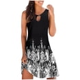 thumbnail image 2 of ZKCCNUK Women's Summer Print Strapless Long Dress Beach Split Dress Party Club Dress Wedding Guest Dresses for Beach Party, 2 of 3