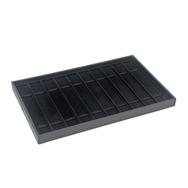 10 Grids Watch Box Storage Tray Watches Display Case Tray Travel Jewelry Watch Collector Case(Black)