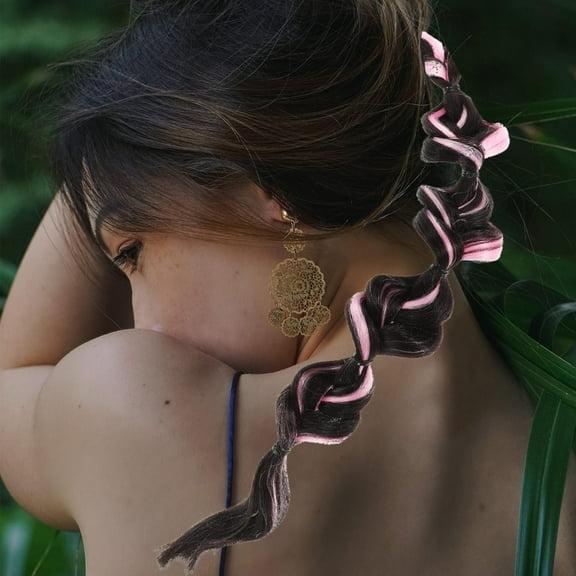 OUNONA Faux Bubble Braided Ponytail Hair Extensions With Elastic Hair Tie For Women Ponytail Extension Ponytail Braid Hair Extension Ponytail