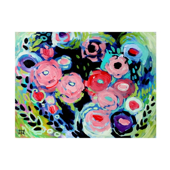 Canvas Wall Art - Natasha Wescoat 'Spring Reveal' Wall Art for Living Room, Bedroom, or Office Décor by Trademark Fine Art - 19 x 19 Inches