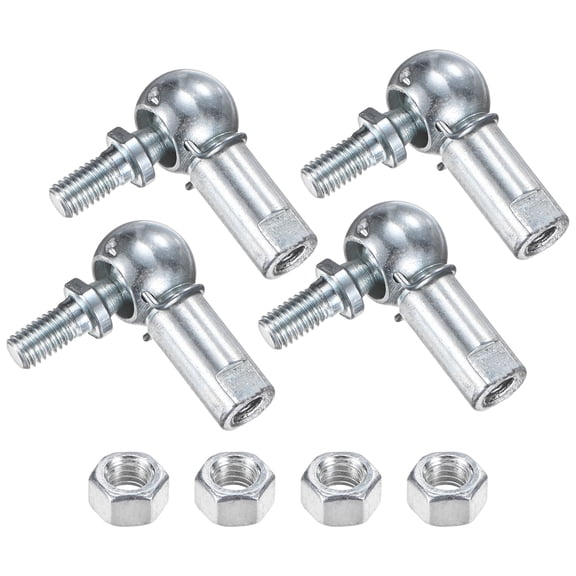 Uxcell 4-Pack CS8 Ball Head Rod End Bearing, M5x0.8 Right Male and Right Female Thread Carbon Steel for Automotive
