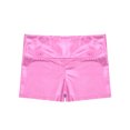 thumbnail image 3 of dPois Kids Girls Sparkly Tumbling Dance Outfit Long Sleeve Gymnastics Leotard with Metallic Shorts Pink 14, 3 of 9