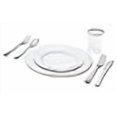thumbnail image 3 of " OCCASIONS " 840 pcs/120 Guest-Full Tableware Set-Wedding Disposable Plastic Plates, Silverware, Silver Rimmed Tumblers (Combo A, White & Silver Rim), 3 of 4