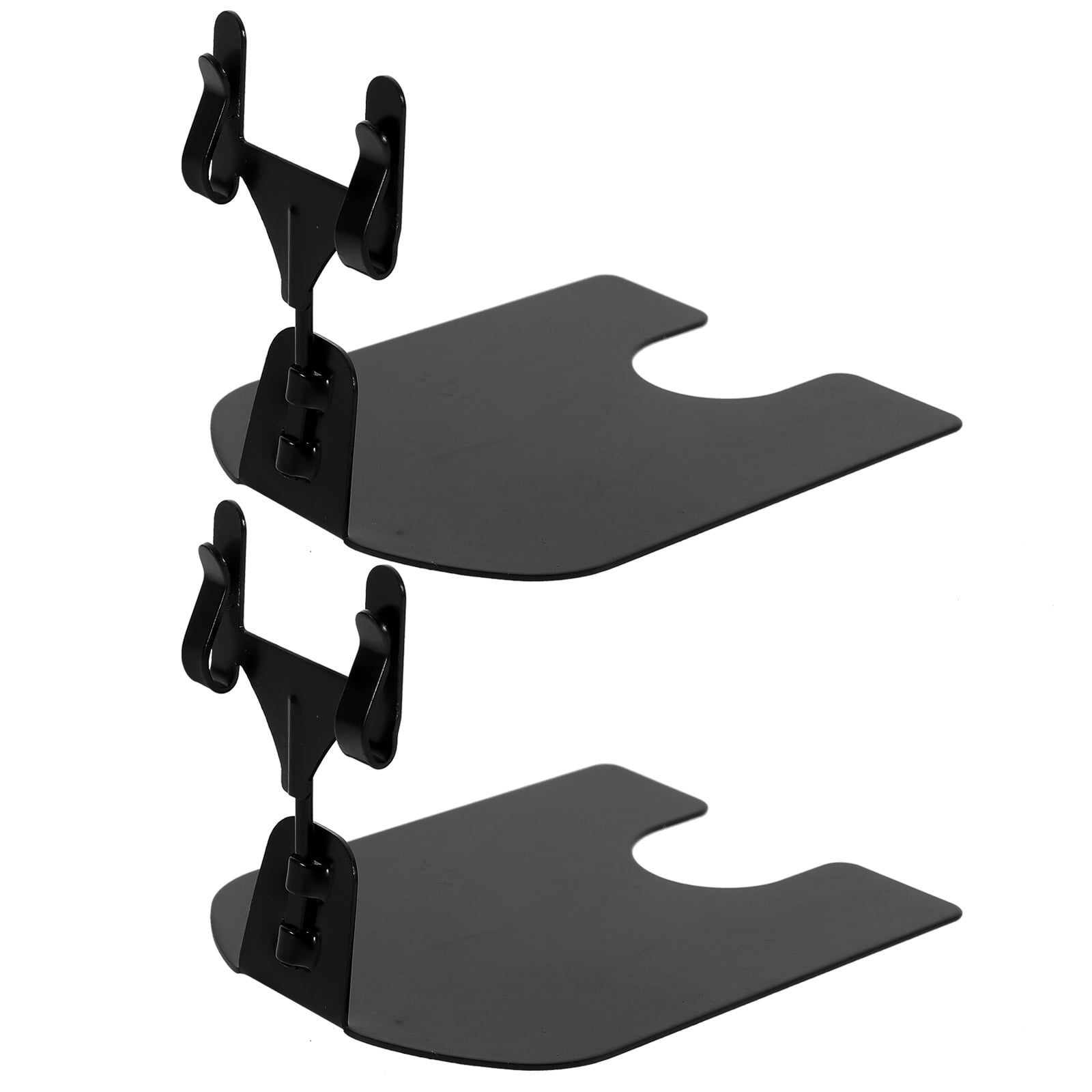 Amosfun 2Pcs Black Metal Business Card Stand Practical Desk Holder for Professional Cards