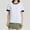 Black, variant on YHAJDS Women's T Shirts Cotton Color Contrast Round Neck Short Sleeve Loose Tee Spring Summer
