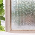 thumbnail image 2 of 1 Feuille Autocollant pour Verre Coloré Amovible 3D PVC Treillis d'Intimité Film pour Fenêtre pour Balcon, 2 of 8