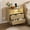 Natural, variant on 2 Drawers Dresser for Bedroom, 23.6" w Wooden Dresser with LED Lights and Charging Station, Fluted Wood TV Stand with Gold Handle, Modern Chest of Dressers for Closet, Living Room, Hallway