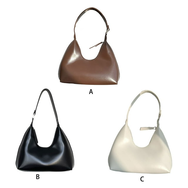 Becaristey Sac à Main Style Rétro Simple pour Femmes à la Mode et Polyvalent Cadeaux Pratiques Petits Sacs à Main Blanc