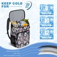 thumbnail image 6 of Travel Cooler Bag - Pioneer Flower Floral Print Pattern Camping Beer Cooler Backpack with Bottle Opener- Waterproof Insulated Picnic Backpacks - Cooler Bag for Beach, 6 of 6