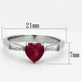 thumbnail image 2 of Luxe Jewelry Designs Women's Stainless Steel Engagement Ring with Heart Shaped CZ - Size 7 (Pack of, 2 of 4