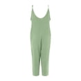 thumbnail image 4 of Women's Sleeveless V-Neck Loose Fit Jumpsuit with Pockets Casual Baggy Summer Outfit, 4 of 6