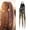 Gray, variant on 24 Inch Elastic Braided Dreadlock Ponytail Extension, Clip In Boho Hairpiece With Shell Charm Beads For Daily Party Hairstyle(Pink)