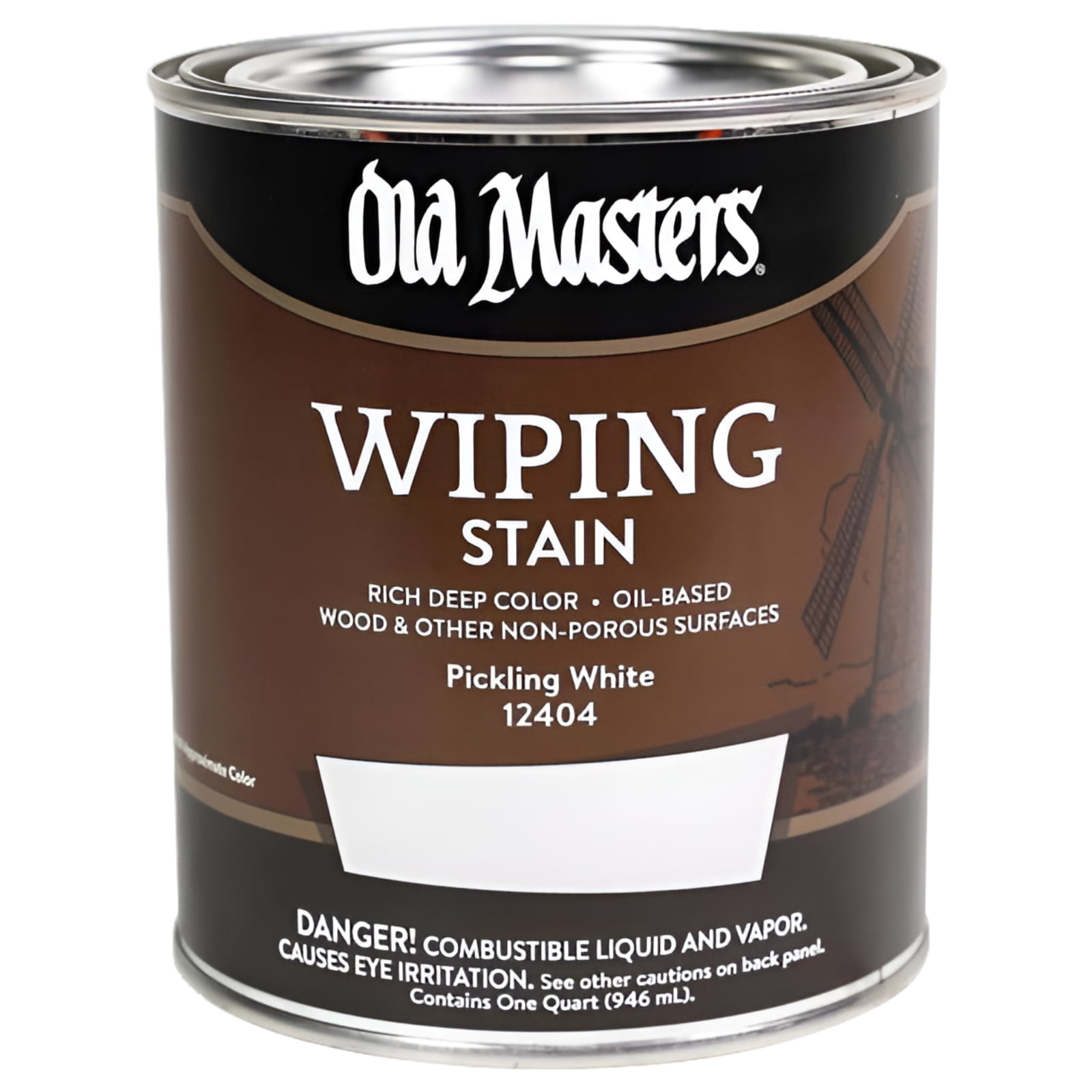 Old Masters Semi-Transparent Pickling White Oil-Based Wiping Stain 1 qt