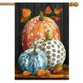 thumbnail image 2 of Briarwood Lane Elegant Pumpkins House Flag, 2 of 4