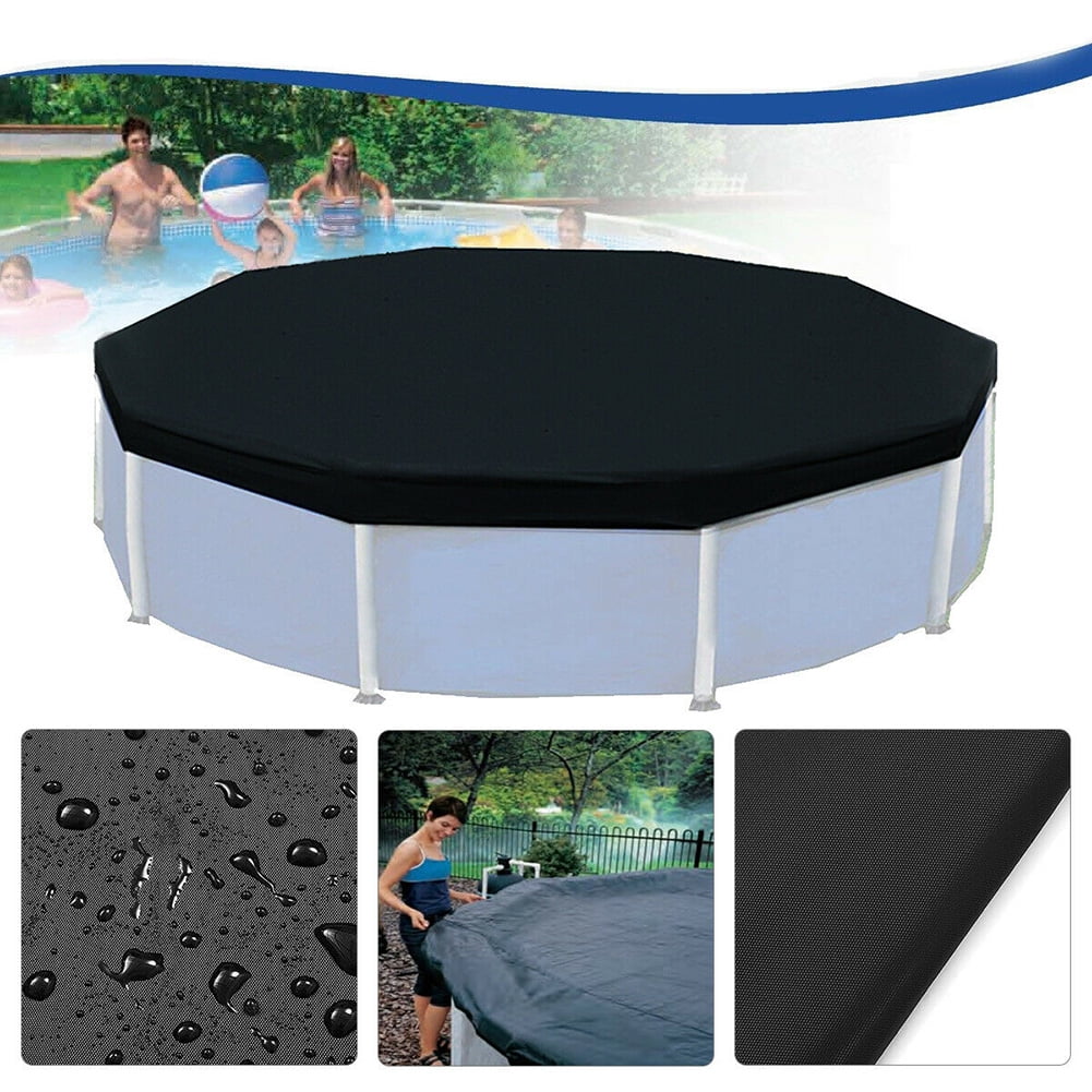 Tongdejing Swimming Pool Cover 12ft Outdoor Garden Protective Strong Above Ground und Accessories Durable Folding Rainproof UV Resistant Frame Inflatable
