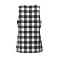 thumbnail image 6 of Sigee Black White Plaid for Men's Workout Tank Top, Athletic Gym Sleeveless Shirt - Quick Dry, Lightweight, Breathable X-Large, 6 of 9