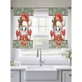 thumbnail image 5 of Christmas Snowman Sheer Curtains 54 Inch Length 2 Panels Set Window Treatments, Winter Snowflakes Green Buffalo Plaid Rod Pocket Semi Curtains for Living Room/Bedroom/Kitchen Décor, 104"W x 54"L, 5 of 7