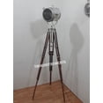 thumbnail image 2 of Hollywood Unique Floor Lamp Chrome Focus light Vintage Style Wooden Tripod Stand Décor, 2 of 6