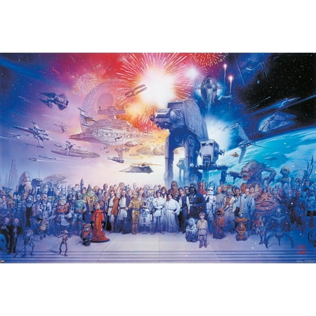 Star Wars Galaxies Ship (Star Wars: Episode I, II, III, IV, V & VI - Movie Poster / Print (The Star Wars Galaxy - All Characters, Ships & Vehicles) (Size: 36