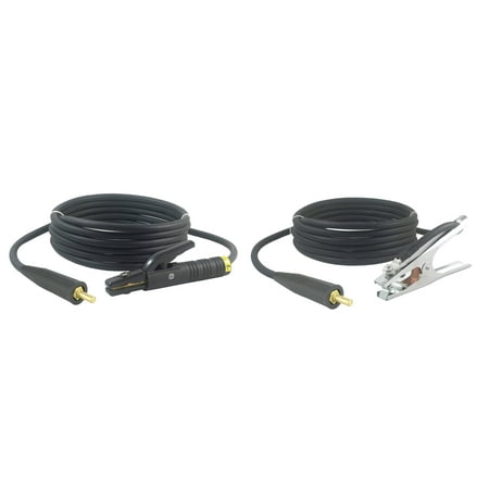 

300 Amp Welding Leads Set Assembly - UP10 Tapered Connector (Old Welders) - #1 AWG cable (100 FEET EACH LEAD)