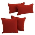 thumbnail image 2 of Blazing Needles 9819-S4-CD-TW-TD Double-Corded Solid Twill Throw Pillows with Inserts (Set of 4), Tangerine Dream, 2 of 5
