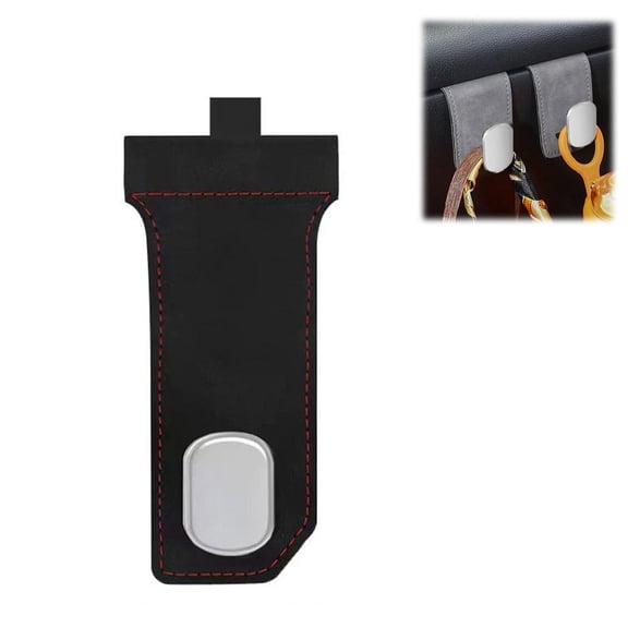Car Glove Box Hook Organizer, No-Drill Single Hook Suede Leather Hanger for Purse Bags Keys Umbrellas, Heavy Duty Passenger Seat Storage, Accessory Essential 1pcs