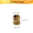 thumbnail image 2 of HUGFEGWE M3x5mm Female Thread Knurled Nuts Hx4mm OD Brass Threaded Insert Embedment Nuts Hydraulic Welded Joint Injection Molding Assortment Kit for 3D Printing Injection Molding 80PCS CJB91-24974, 2 of 7