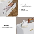 thumbnail image 4 of SESSLIFE Nightstand with 3 Drawers, Modern End Side Table, Nightstand Storage Cabinet for Bedroom, Living Room, White, 4 of 8