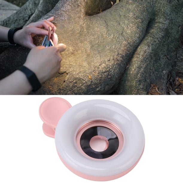Clip On Selfie Light 2800-6500K 15X Lente Macro Recargable Portátil Anillo de Luz con Mini Clip Color Ajustable Luz de Relleno a Batería para Teléfono Portátil Tableta ANGGREK Otros