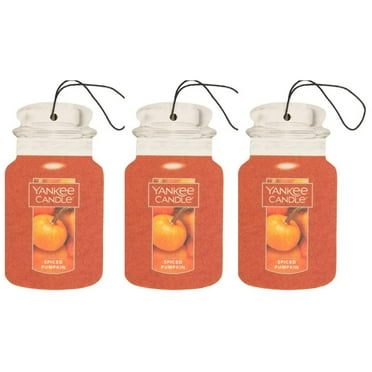 Yankee Candle Paper Car Jar, Spiced Pumpkin, 3 Packs