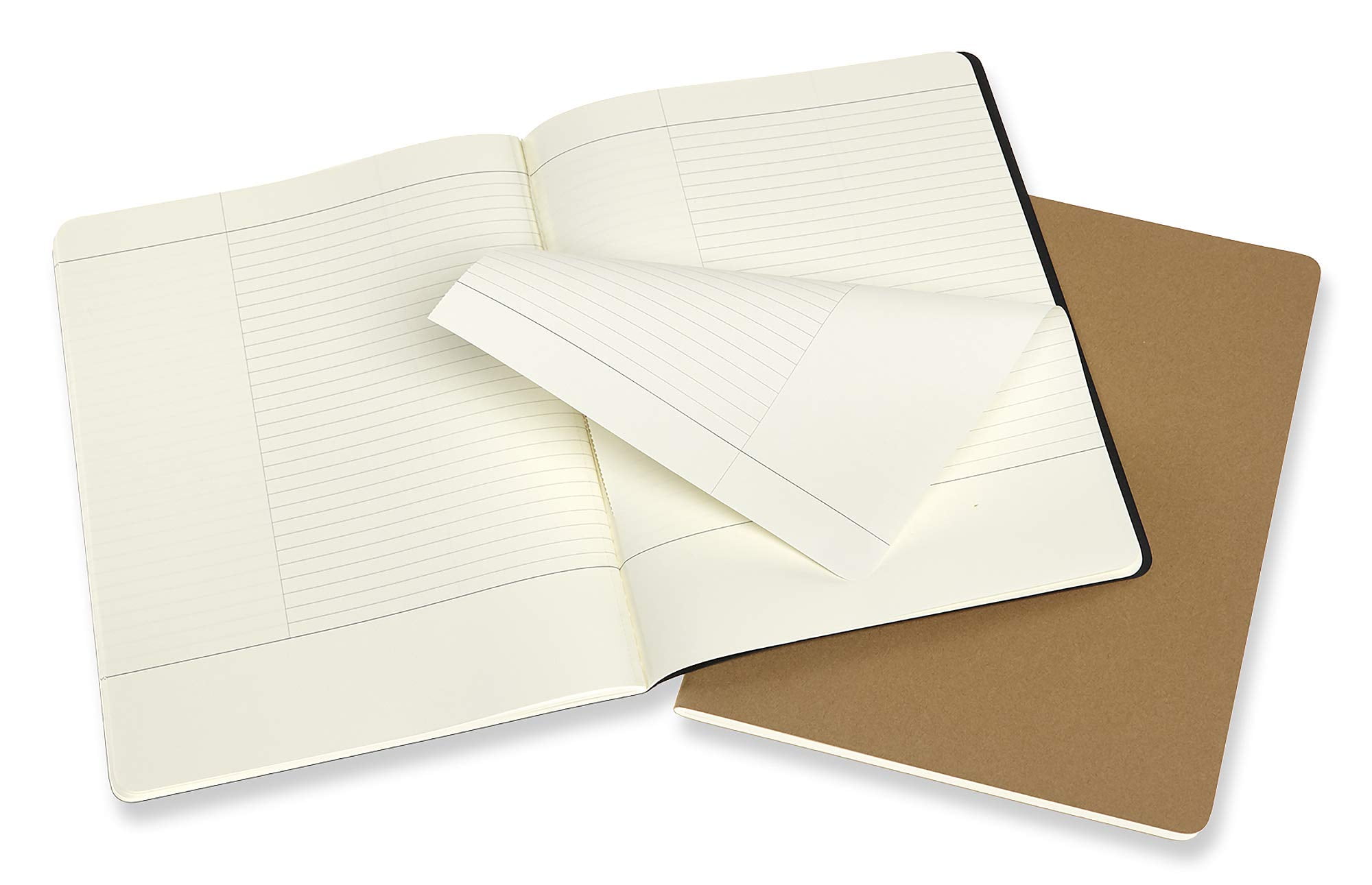 Moleskine Subject Journal, Black & Kraft Brown, 7.5in x 9.75in, 160 Pages, 2 Count