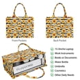 thumbnail image 2 of Large Capacity Tote Bag,Black White Stripe Sunflower Pattern Handbag Fashion Luxury Tote Bag,15.7"x13"x 5.1" Inches,Laptop Compatible, 2 of 6