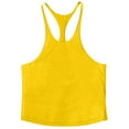 thumbnail image 3 of VBTAPA Men's Stringer Tank Tops Muscule Cut Bodybuilding Gym Vest Y-Back Workout Sleeveless T-Shirt Yellow XXXXL, 3 of 6